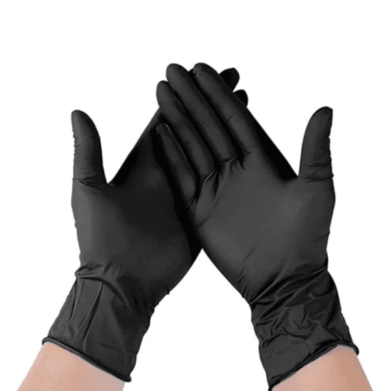 Powder Free Nitrile Gloves – Black