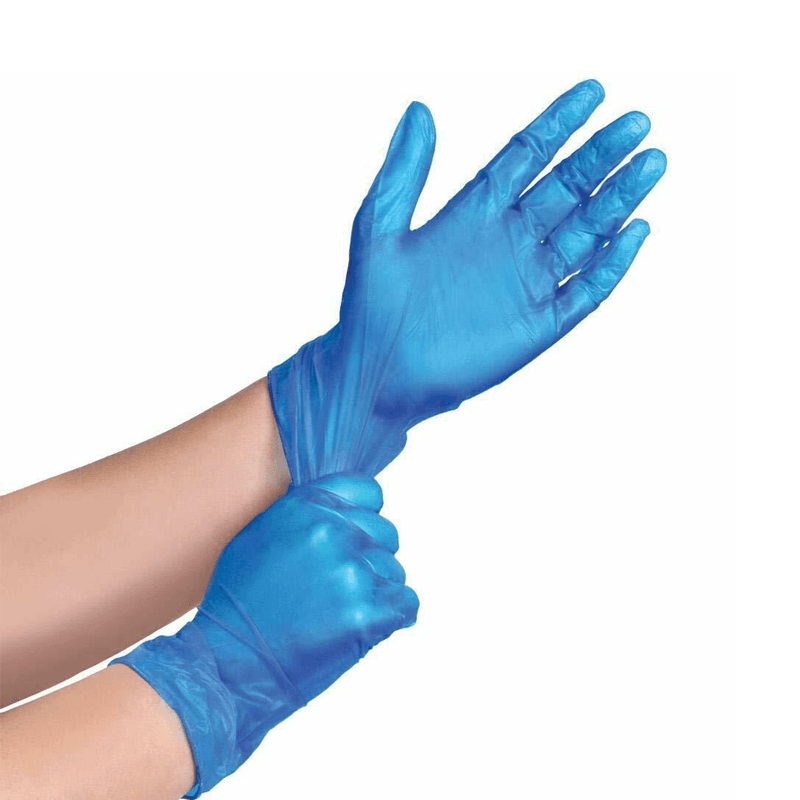 Powder Free Vinyl Gloves – Blue - Image 1