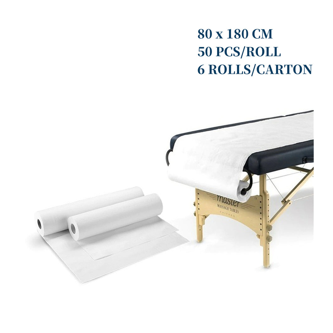 Disposable Non-woven Bed Sheets Roll <br>10 Rolls Carton No Face Hole