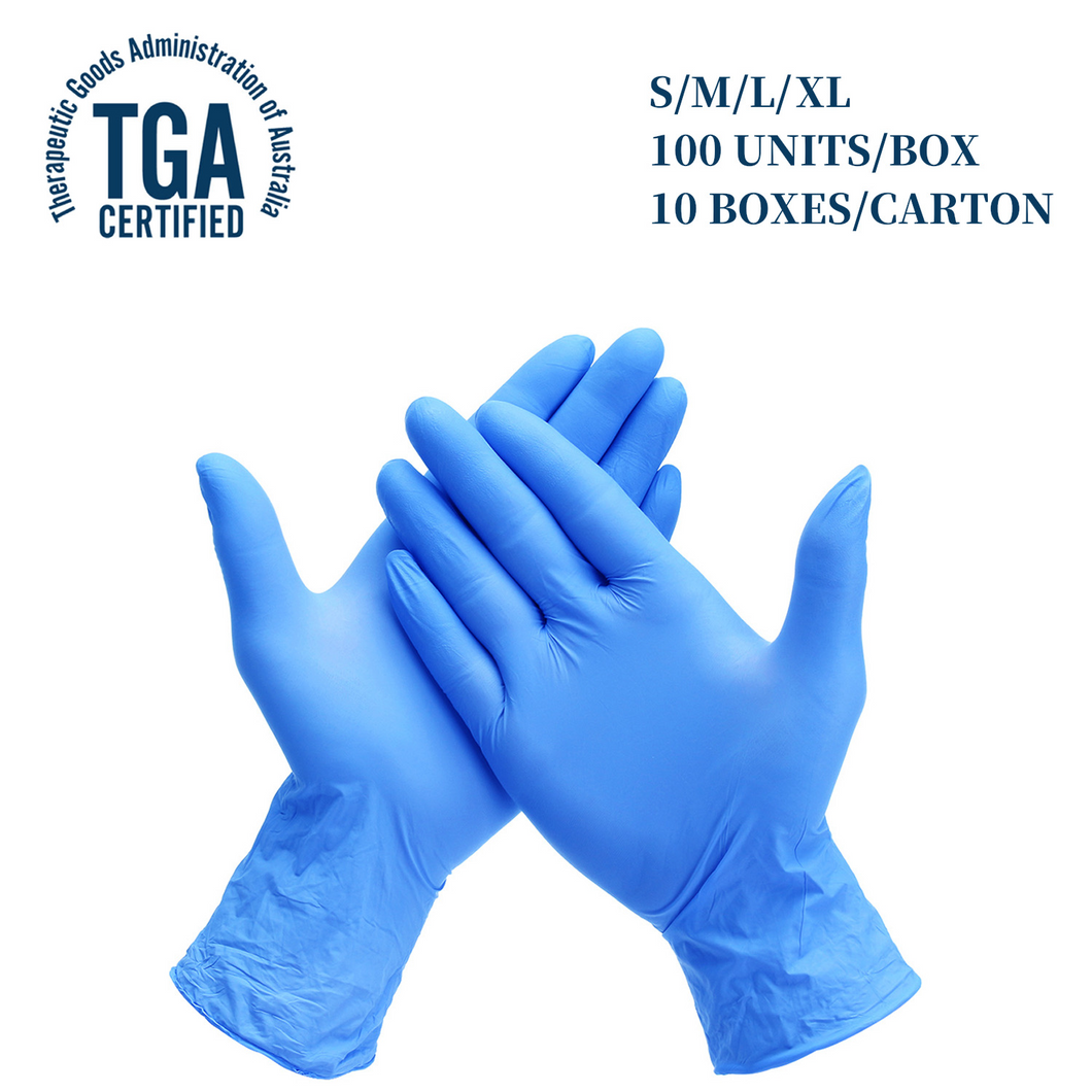 Nitrile Powder Free Disposable Exam Glove Blue <br> 10 Boxes Carton